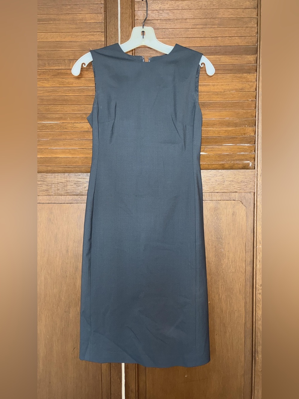 Theory Sleeveless Midi Sheath Dress in Charcoal Gray